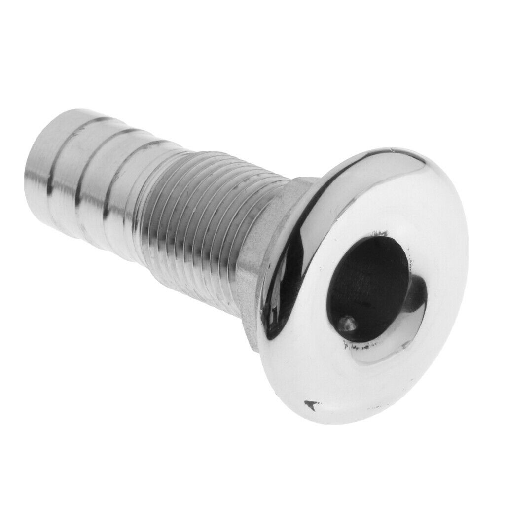 Stainless Boat Thru Hull Fitting Polished Head for Boat Yacht 1/2 Inch