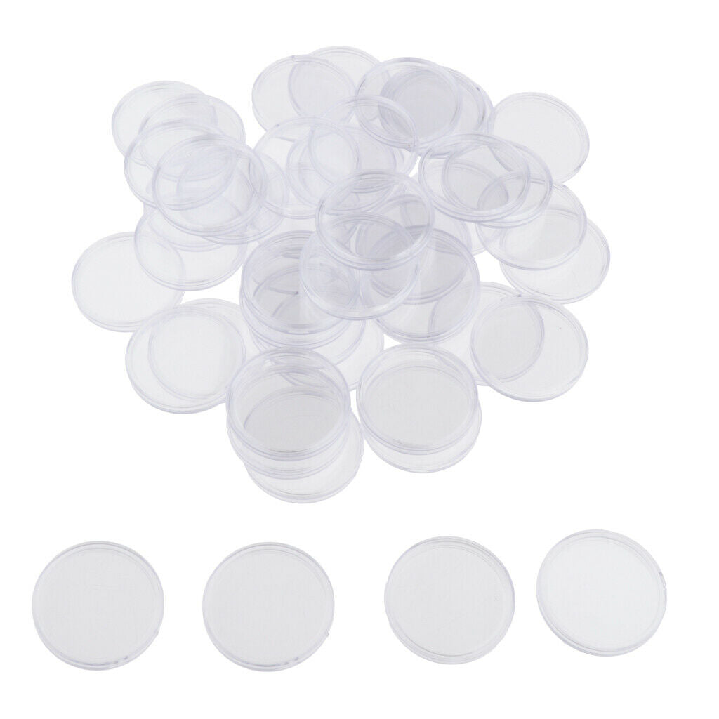 100 Pieces Coin Capsules Coin Case Storage Container for Coin Penny Organizer