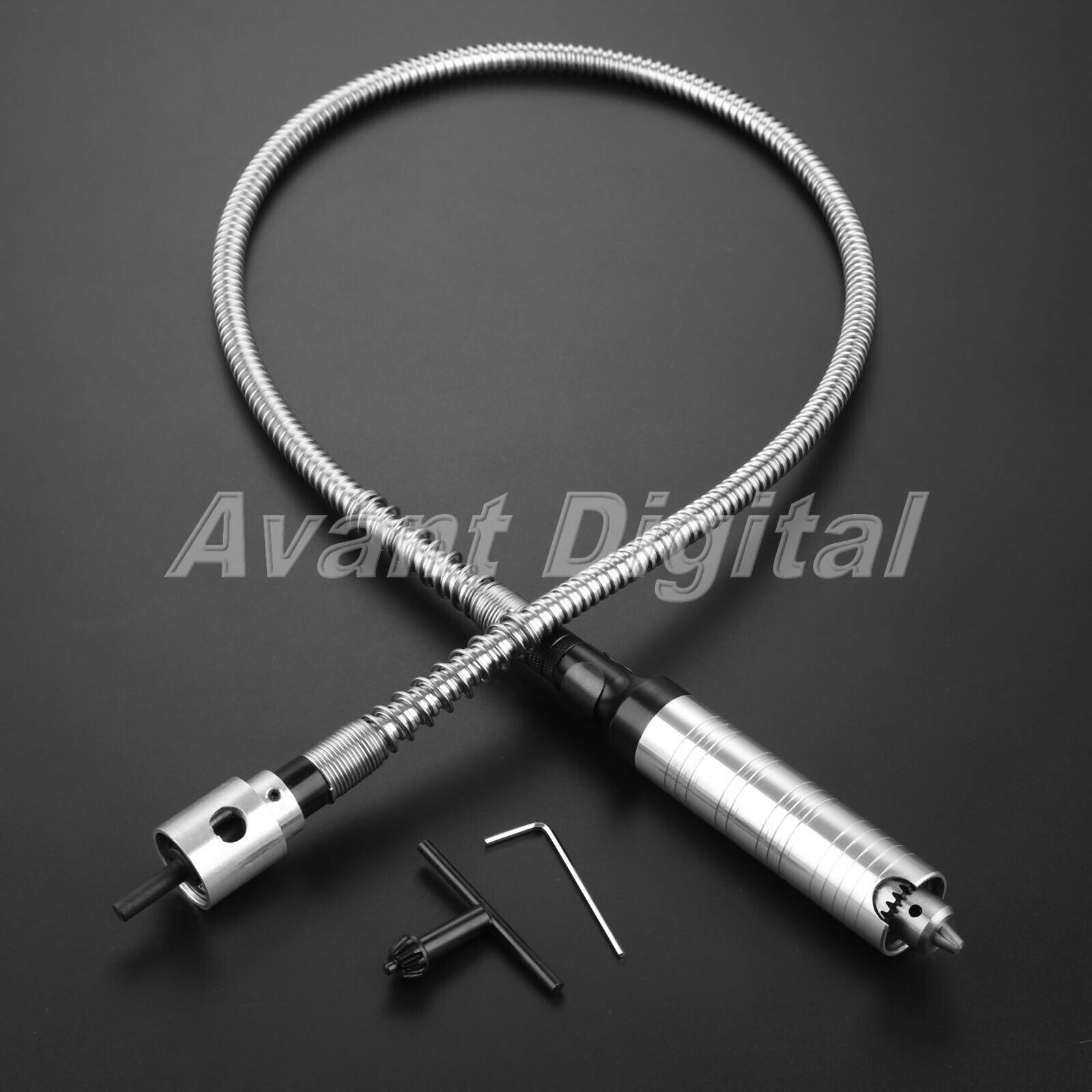 Flexible 14cm Grip Dia Shaft Set Stainless Steel Polishing Cutting Jade Carving