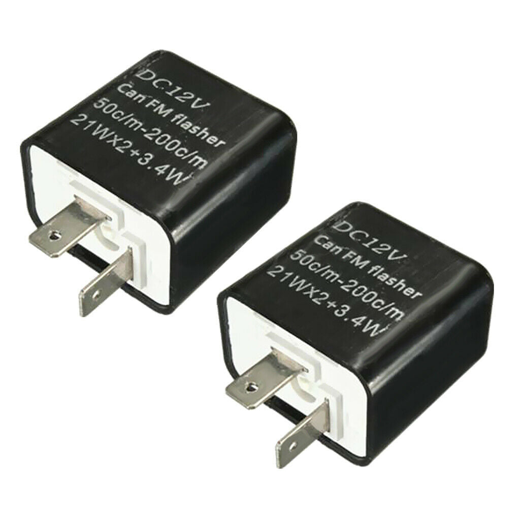 2PCS Motorcycle 12V 2-Pin Turn Signal LED Flasher Blinker