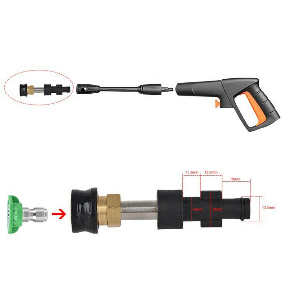 1/4 Inch Pressure Washer Jet Adapter fit for APACHE Washer Cleaning Foam Pot