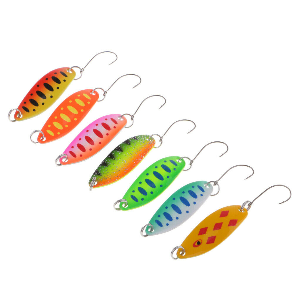 7Pcs   High   Reflective   Fishing   Spoon   Lures   Metal   Sequins   Baits   w
