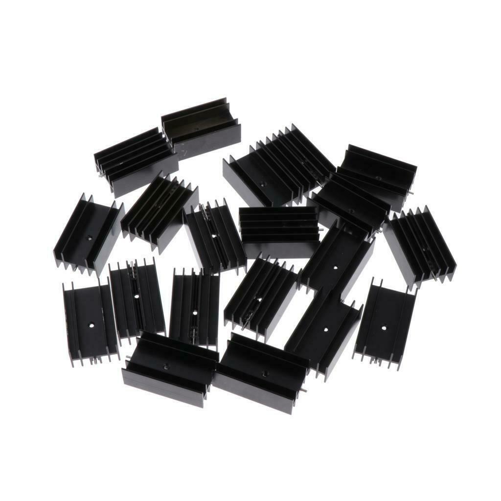 20x Triode Aluminium Heat Sink 7805 Transistor Heatsink Cooler Single Needle