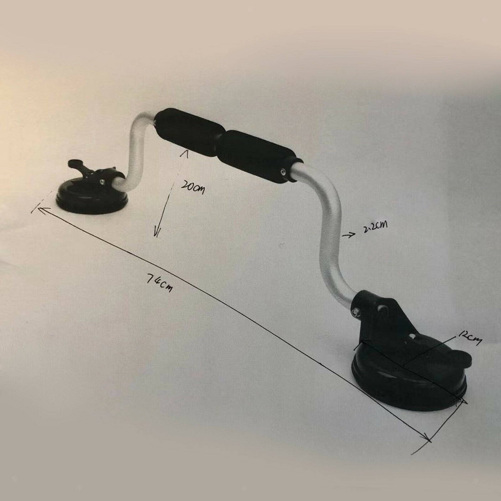 Universal Aluminum Kayak Roller Canoes Boat Pusher Car Rack Suction Cup