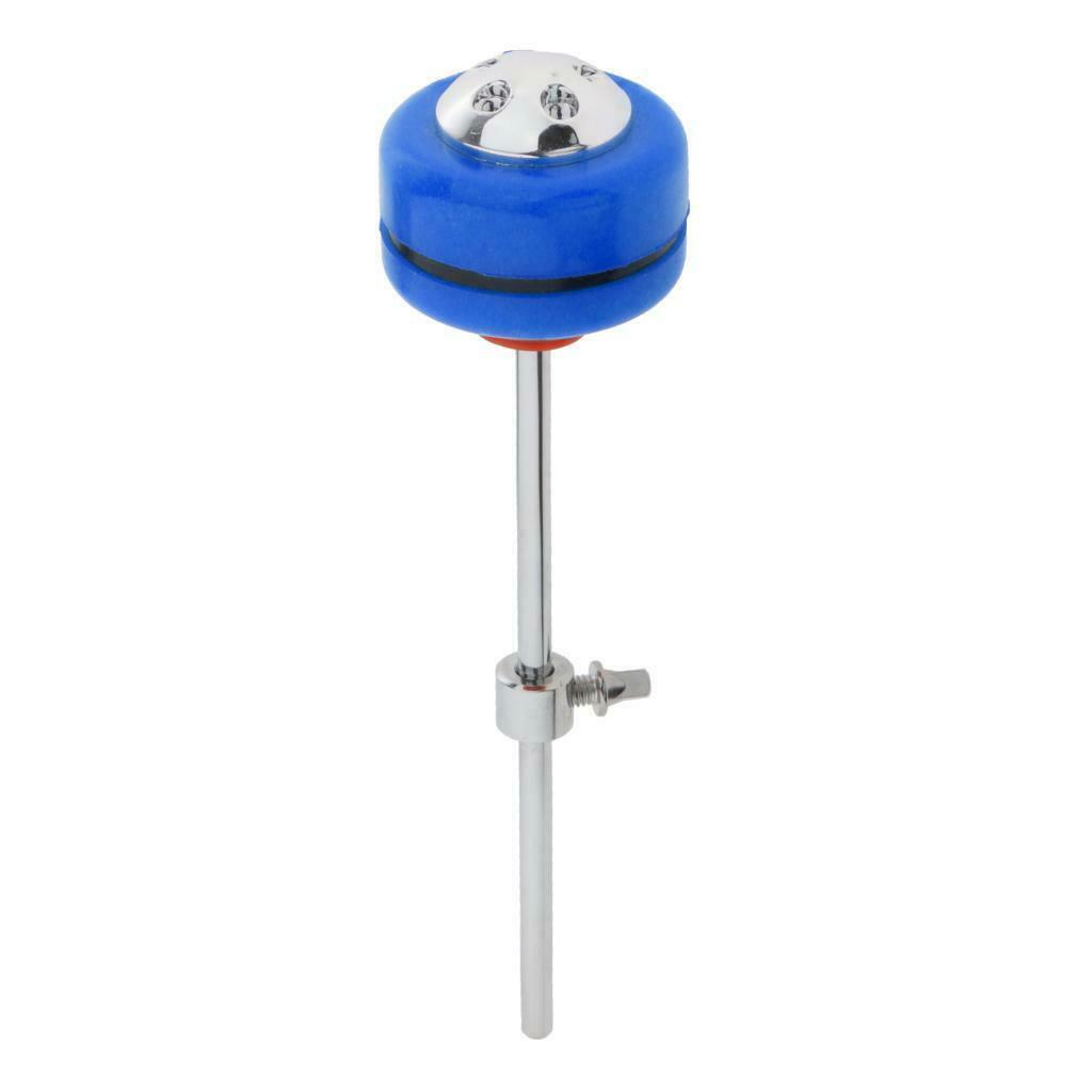 Bass Drum Beater Foot Pedal Silicone Hammer Head Stainless Steel Shaft Blue