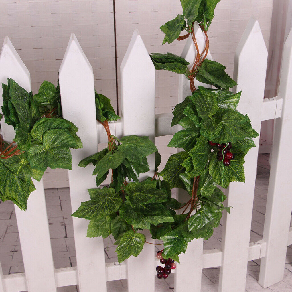 1Pcs Artificial Grape Vine Grape Rattan Hanging Art for Home Office Wedding