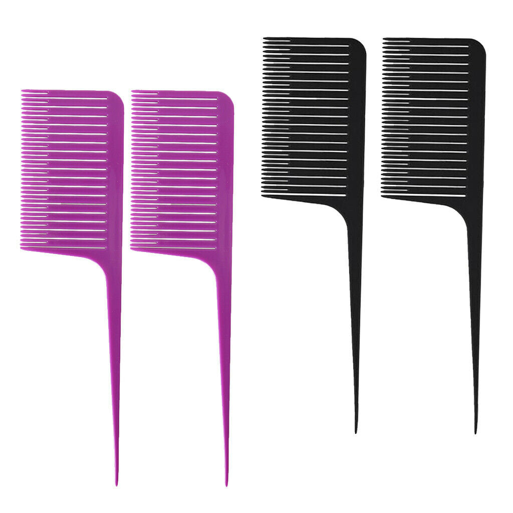 Pack 4 ABS Weave Highlighting Foiling Hair Comb for Salon Styling Hair Combs