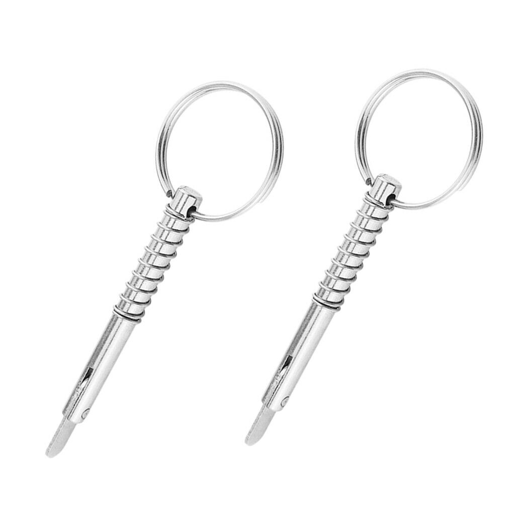 2xQuick Release Pin for Boat Bimini Top Deck Hinge Marine S Steel 316 5X51mm