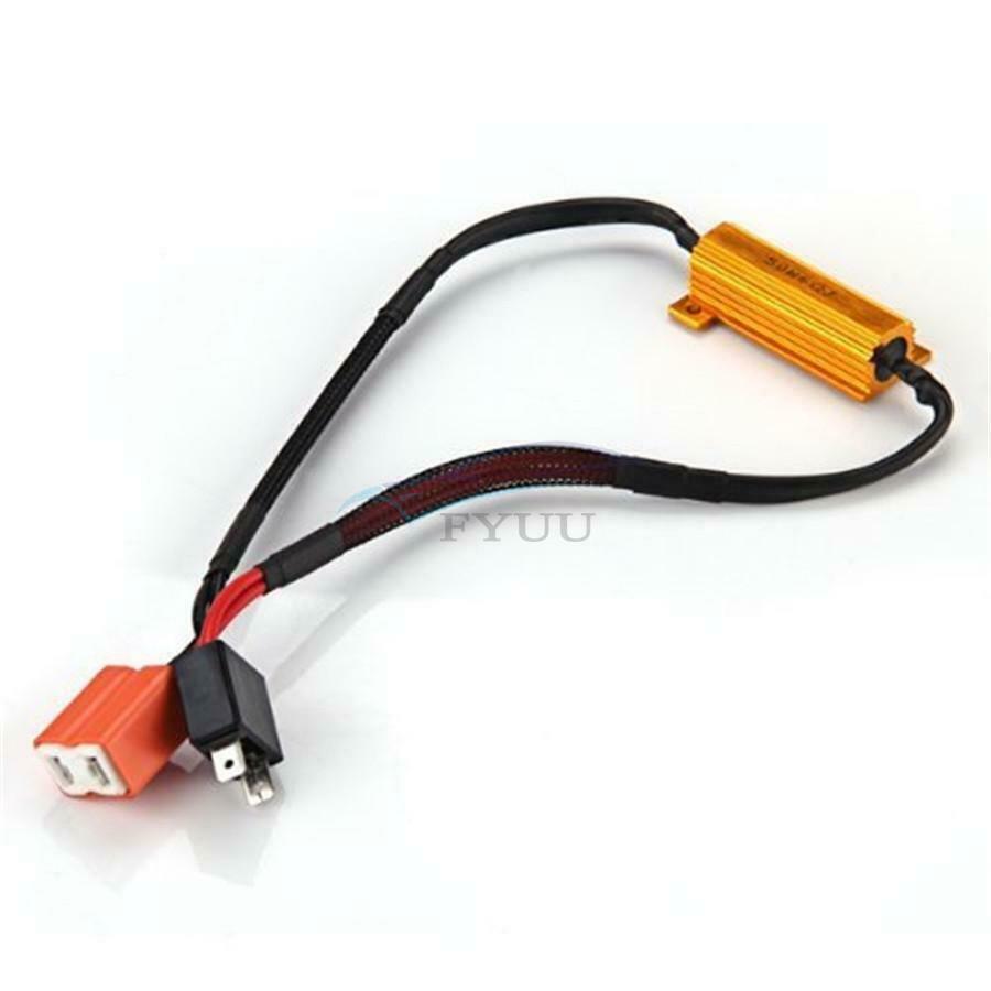 12V 50W 6 Ohm H7 Ceramic Plug Error Free Harness LED Light Load Resistor Adapter