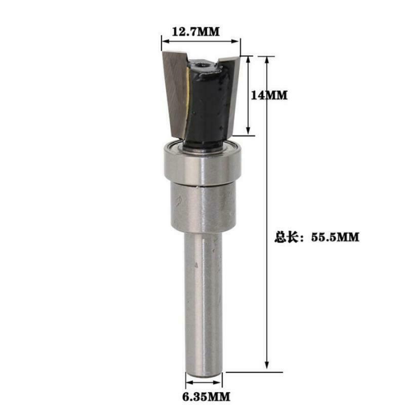 1/4" Shank Carbide Dovetail Joint Bearing Woodworking Cutter Router Bit Tool