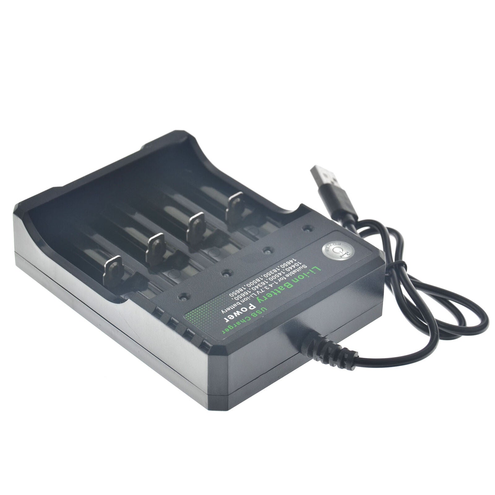 4 Slot Intelligent USB Rechargerable Battery Charger   18350 Li-ion