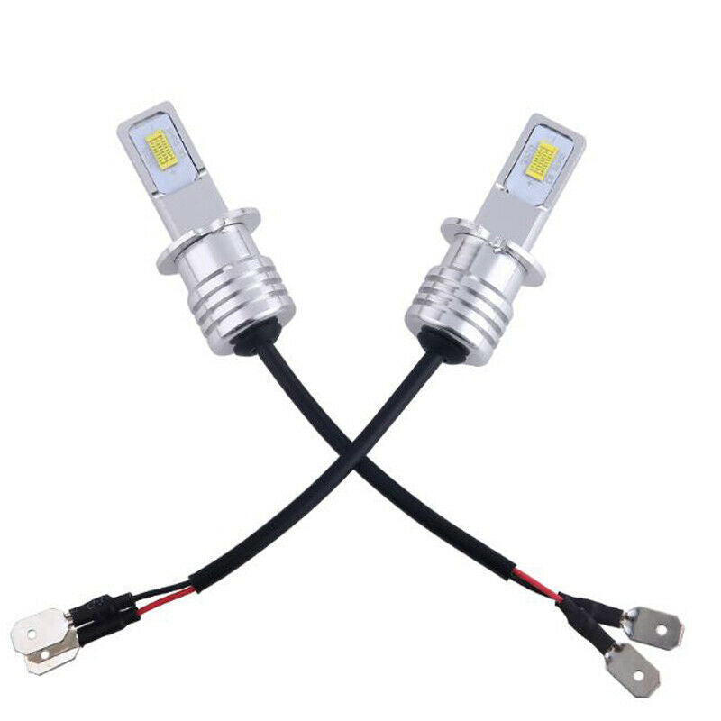 2x H3 6000K xenon white universal car high power LED bulb Fog Driving Light Lamp