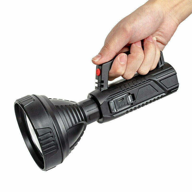 USB Rechargeable Spotlight Torch Bright Waterproof LED Searchlight Flashlight
