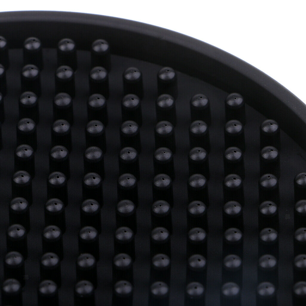 10 Pack 10cm Round Drink Coasters Soft Silicone Cup Pad Placemat Black