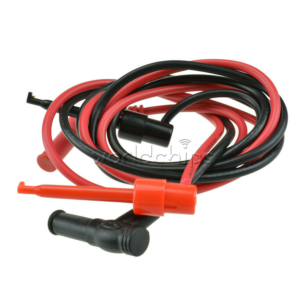 1Pair Banana Plug To Test Hook Clip Probe Cable Fr Multimeter Test Equipment