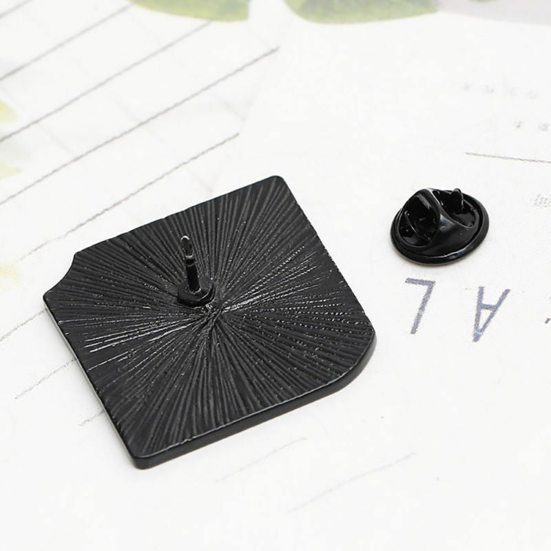 Fashion Women English Letter Book Worm Badge Brooch Pin Clothes Jewelry Decor