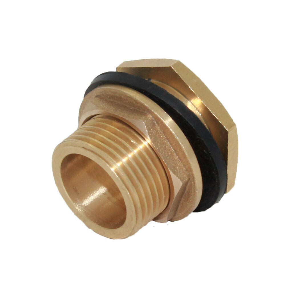 3x Brass Hose Connector Pipe Fittings for Water Tank Cistern DN20 ( 3/4-inch )