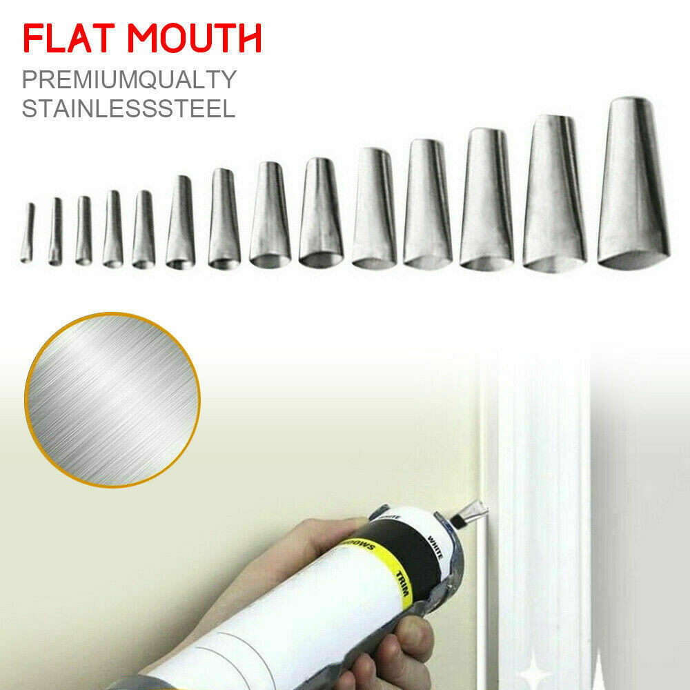 14pc Caulking Finisher Sealant Nozzle Glue Kit Tool Accessories Durable