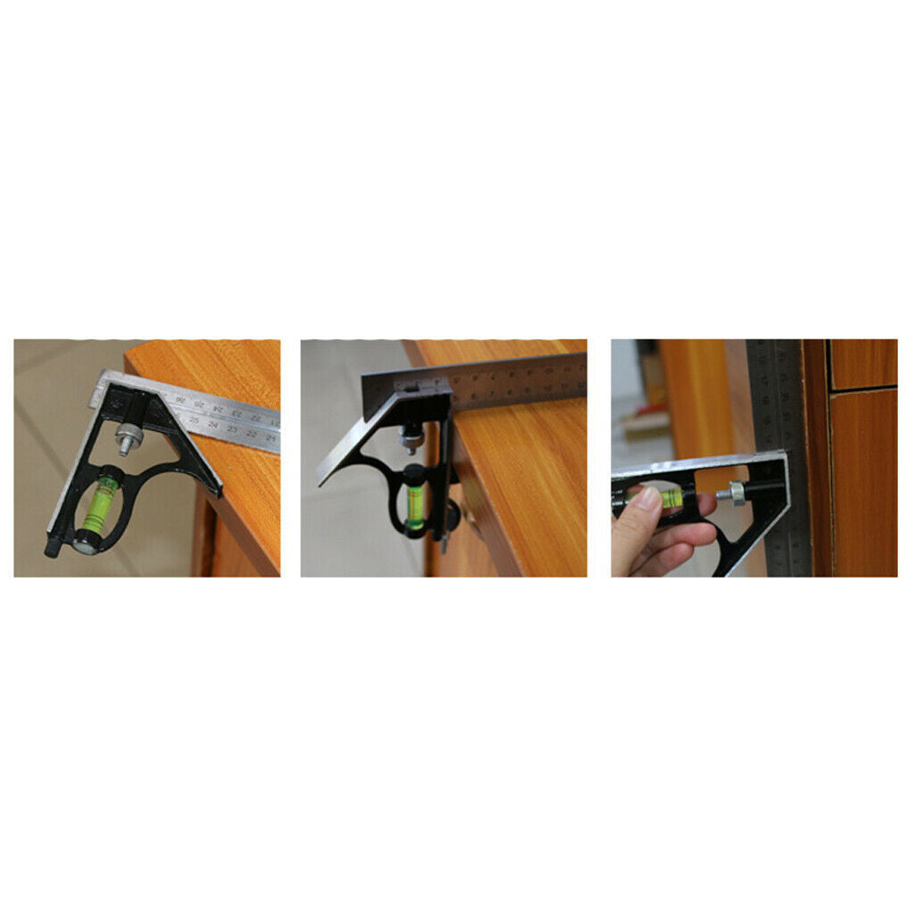 300mm Combination Angle Ruler Measuring Square Ruler Metric Spirit Level