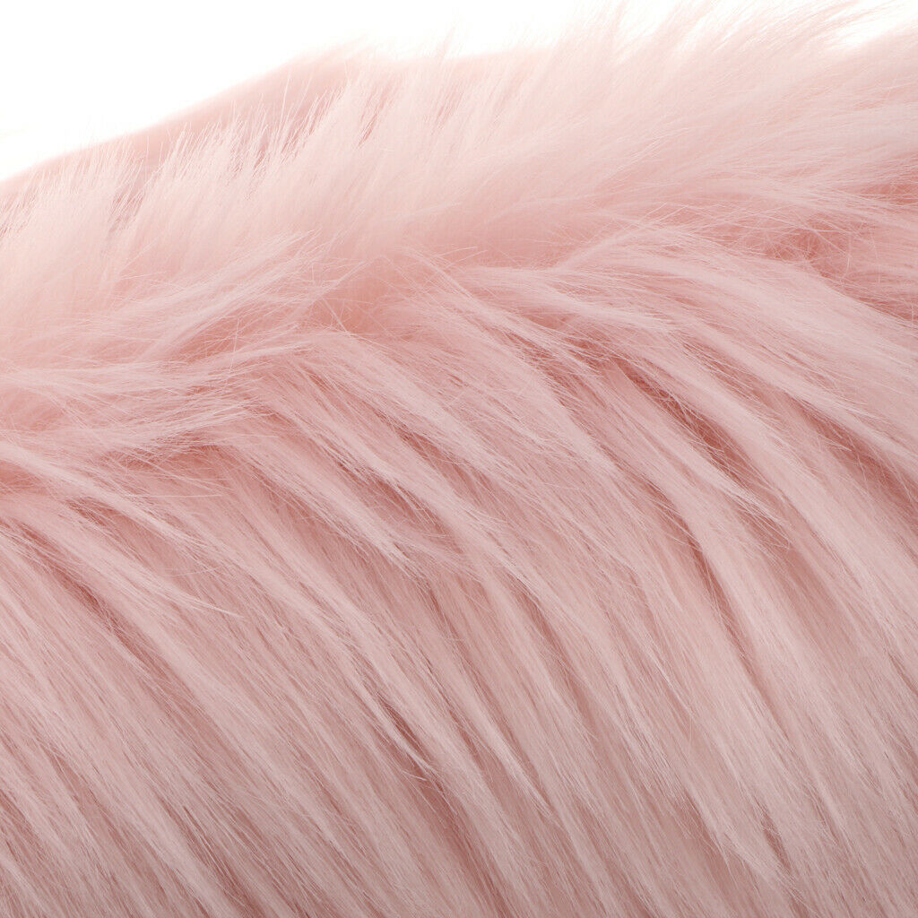2 Artificial Sheepskin Rug Fluffy Home Floor Mat Carpet Seat Cushion Pink