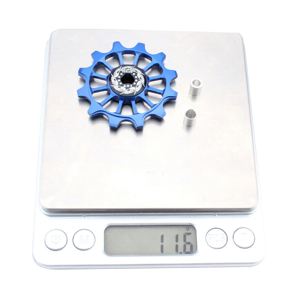 Bike Jockey Wheel Bicycle Rear Derailleur Ceramic Guide Pulley 12T, Blue