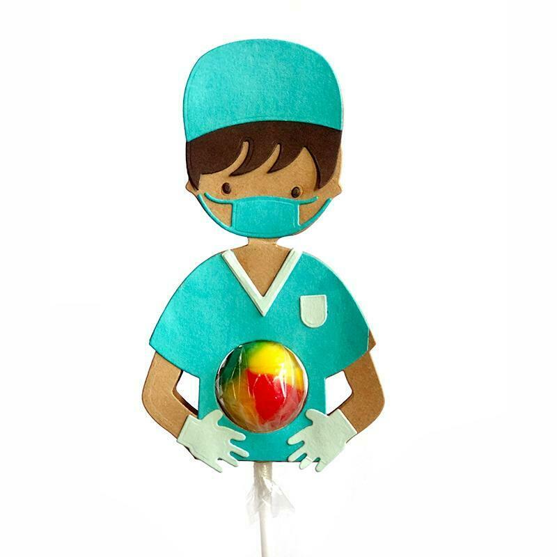 Character Doctor Lollipop Box Carbon Steel Cutting Dies DIY Scrapbooking Photo