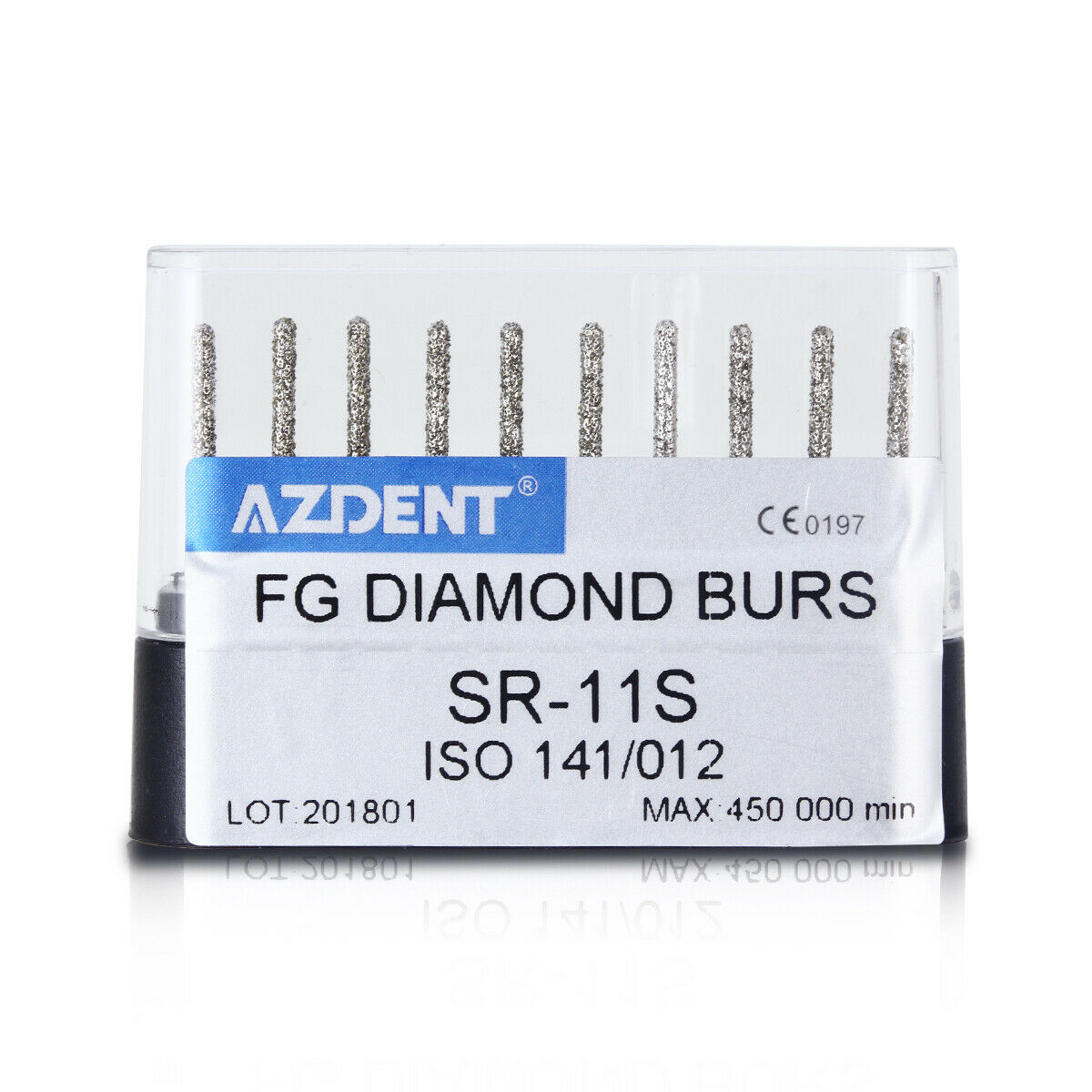 100 boxes Dental Handpiece Diamond Burs SR-11S Super CoarseTips AZDENT 8MM