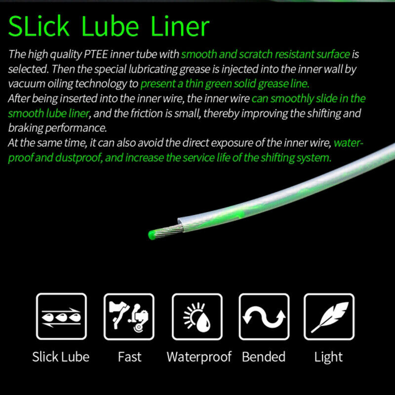 Bicycle Oiling Tube Derailleur Brake Cable Wire Outer Cover Sleeve Guide .l8