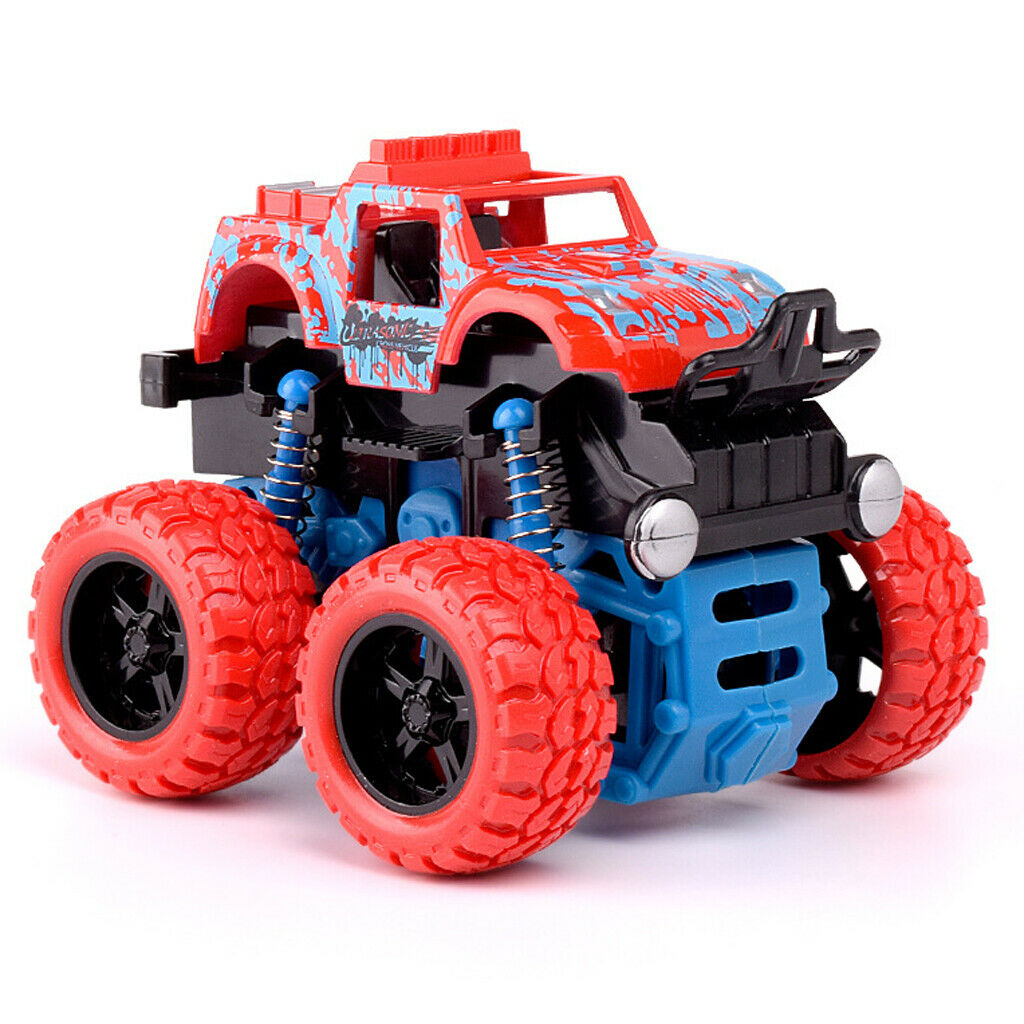 Friction  monster truck with a large des tire wheel