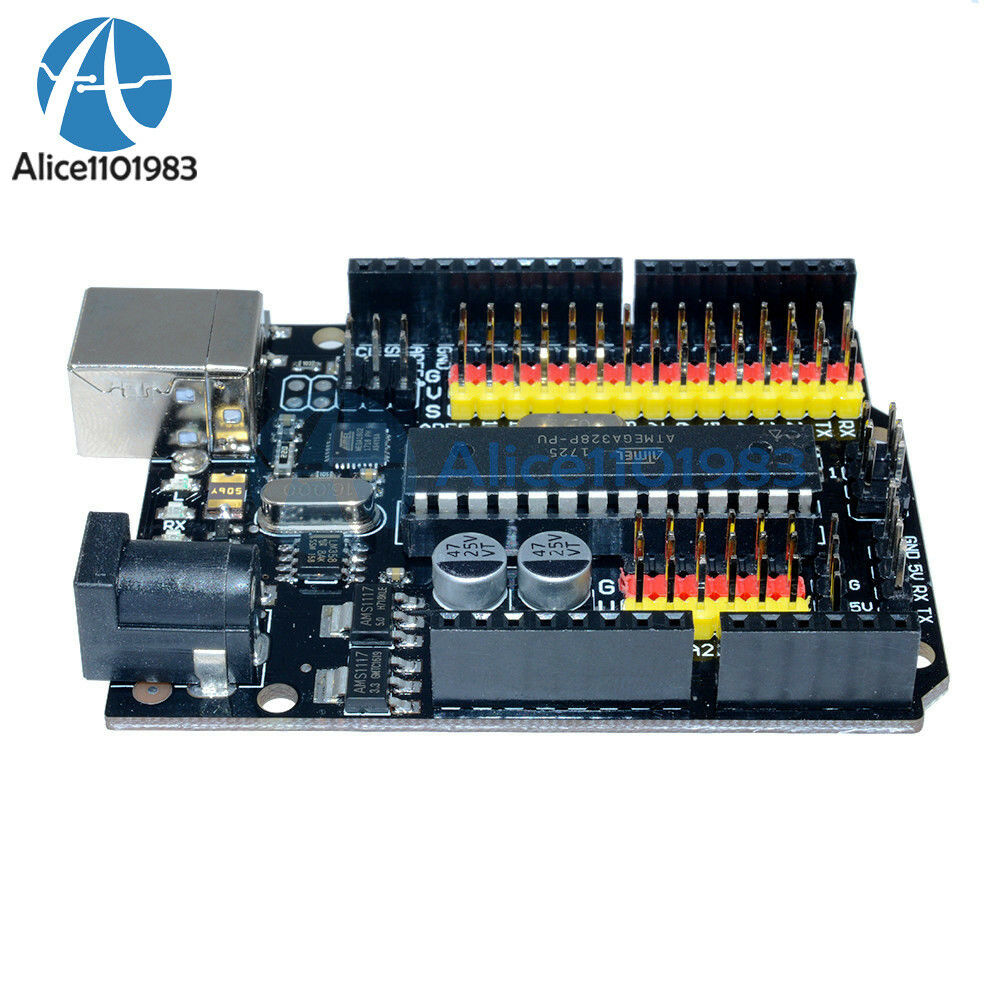 Arduino Compatible UNO R3 PLUS Sensor I/O Shield Atmega328P 16U2 Expansion Board