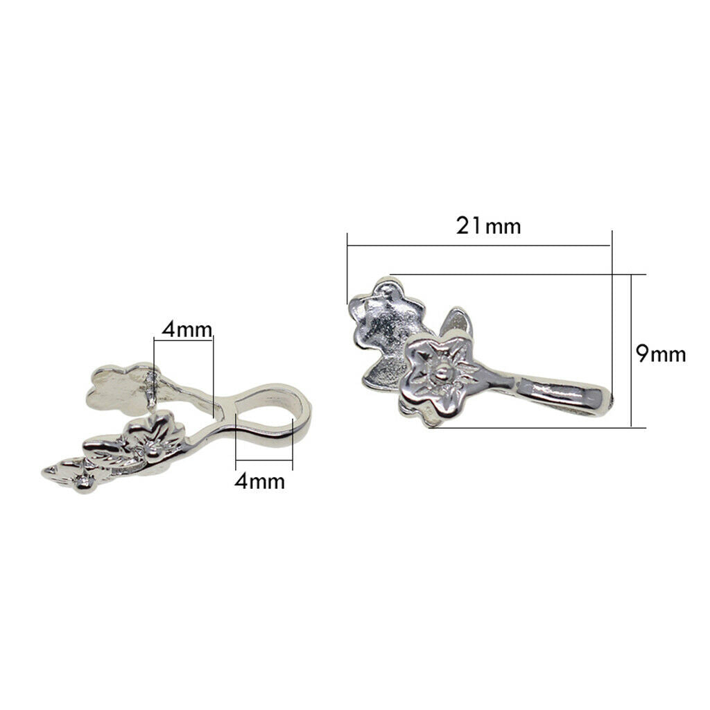 12Pcs Brass Pinch Bails Pinch Clip Pendants Charms DIY Jewelry Findings