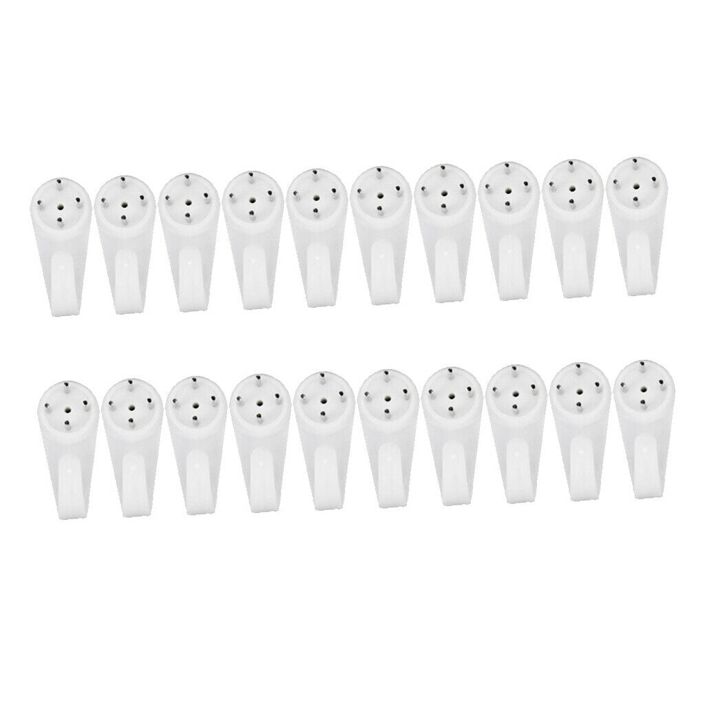 40Pcs M L Hardwall Picture Frame Mirror Clock Hanger Hanging Hooks Fastener