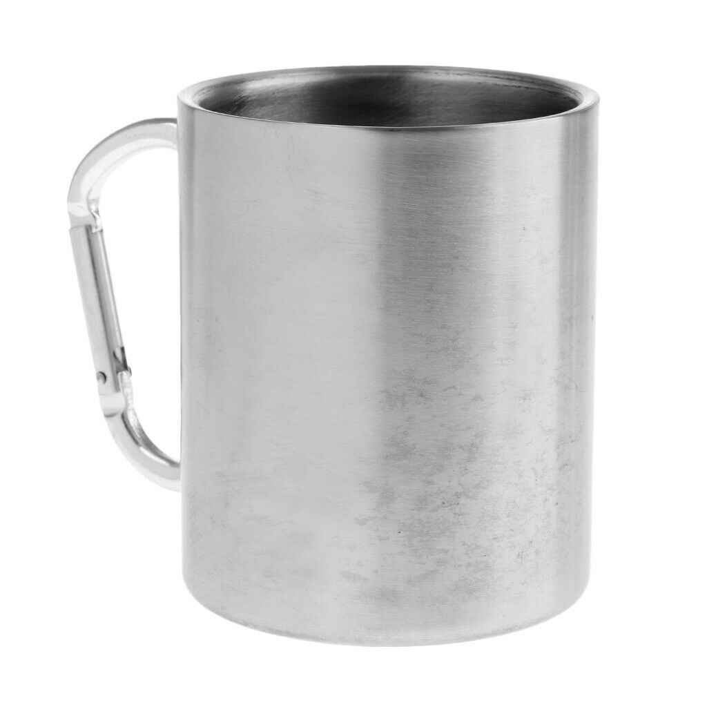 2X Outdoor Hiking Cup Double Wall Stainless Steel Travel Mug for Mountaineering