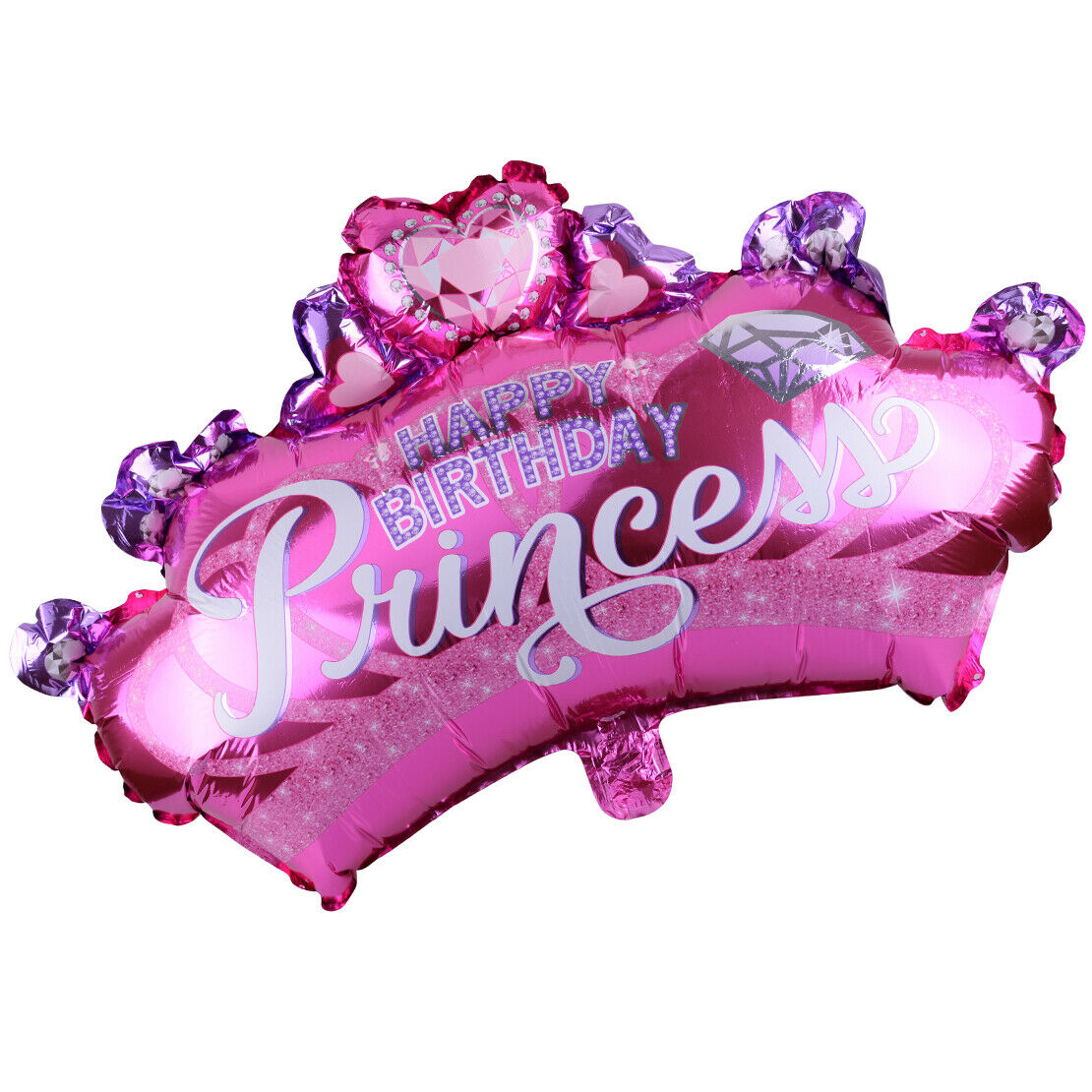 Princess Crown Shape Balloons Foil Balloon Glitter for Birthday Party Decor An