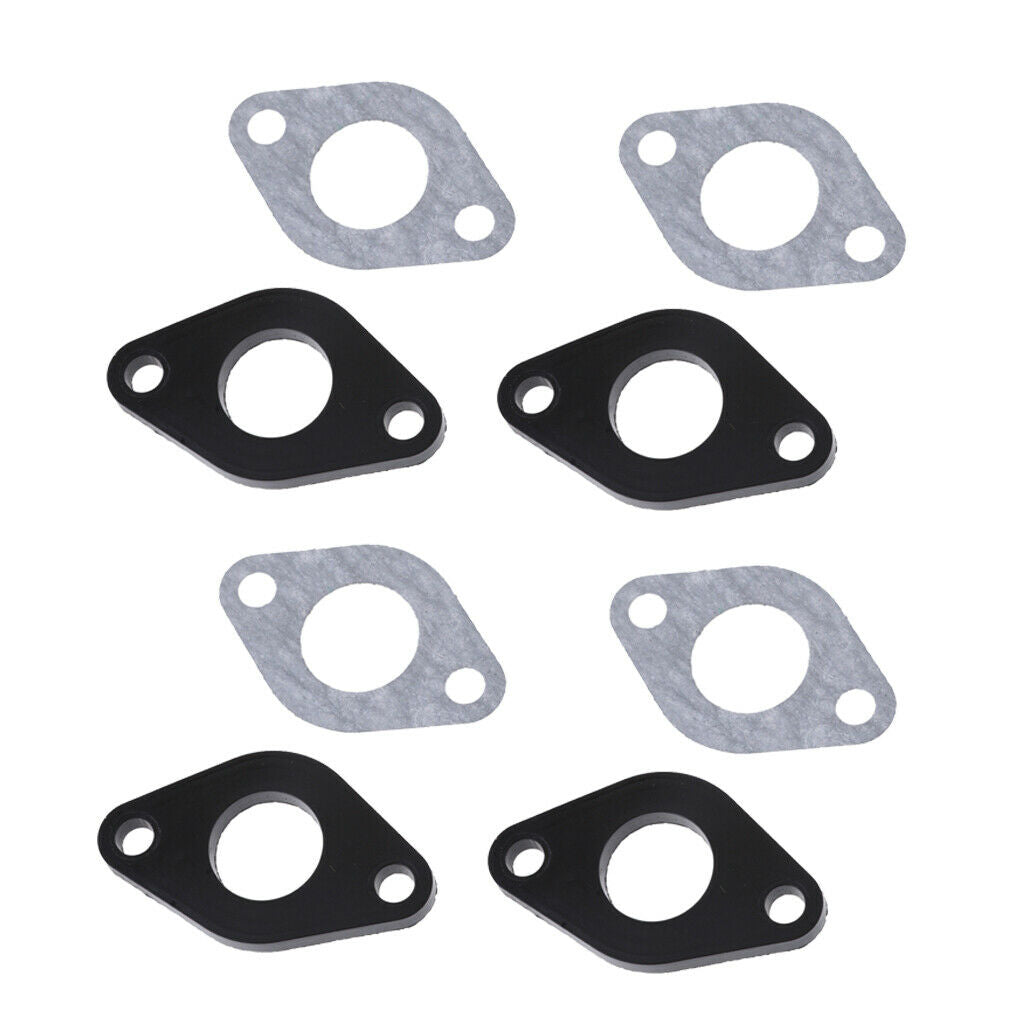 Set of 8 Carb Insulator Carburetor Gasket Spacer for 50cc 70cc 90cc ATV
