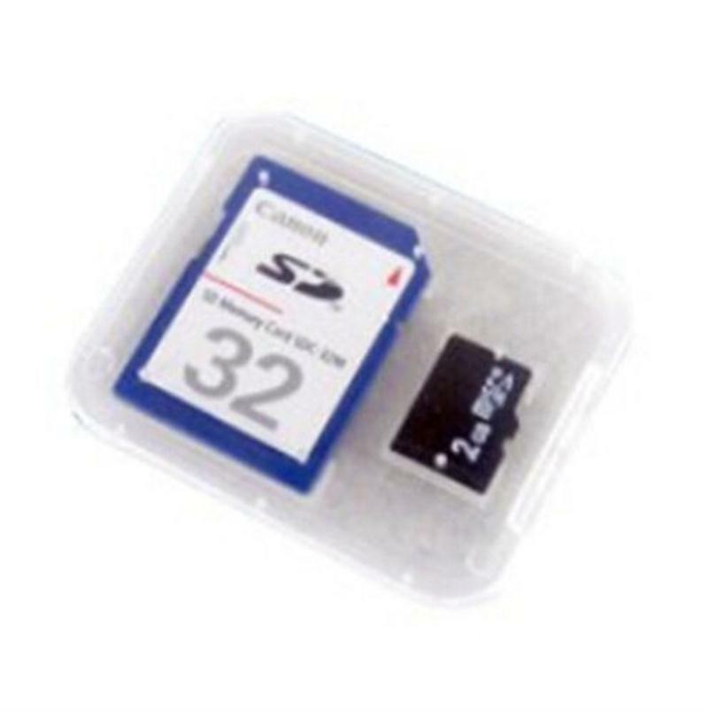 10PCS Transparent Standard SD SDHC Memory Card Holder Case Storage Plastic Box