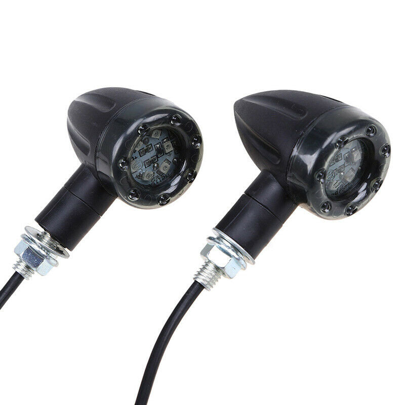 M8 Motorcycle Rear Turn Signal Lights Indicator LED Blinker Universal Plastic