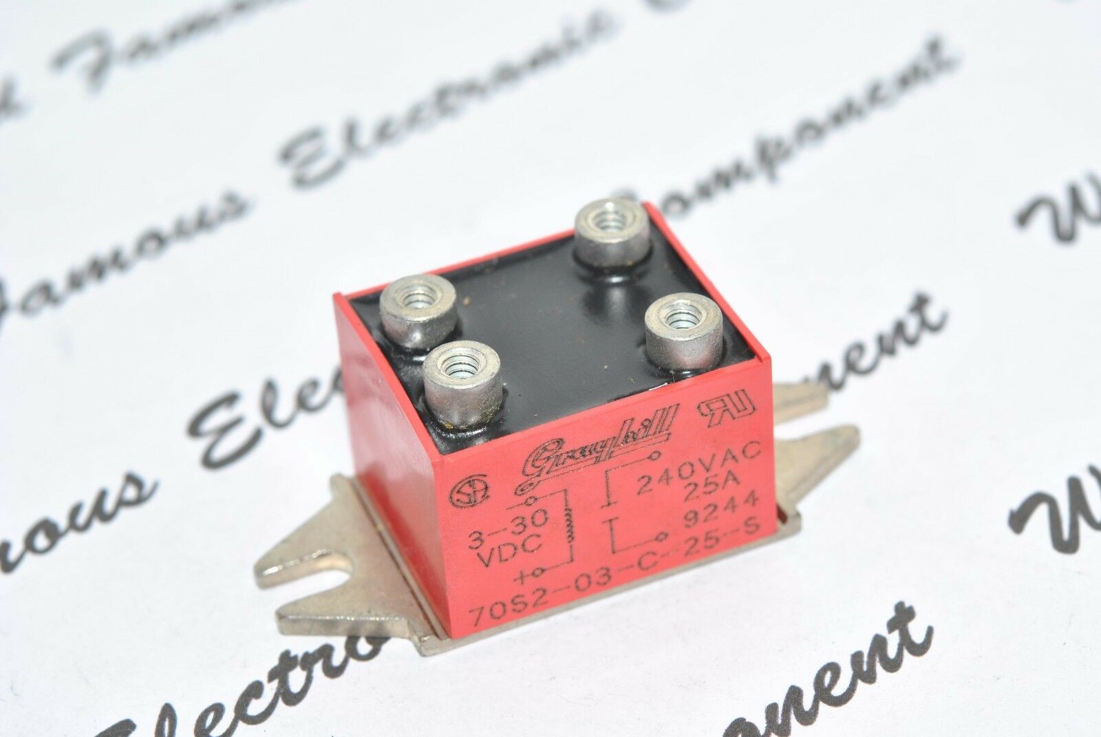 1pcs -  GRAYHILL 70S2-03-C-25-S / 3-30VDC 240VAC 25A 9244 Relay