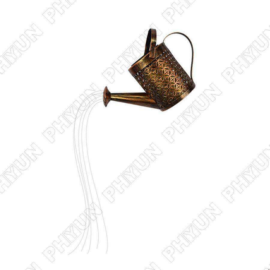 Solar LED Watering Can String Light Outdoor Garden Art Decorative Waterfall Lamp