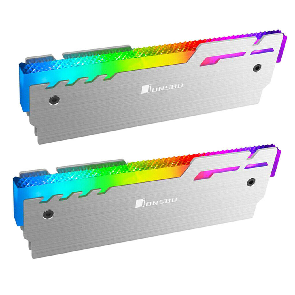 Aluminum Alloy Memory RAM Cooler Automatic Light Effect for DIY PC Game