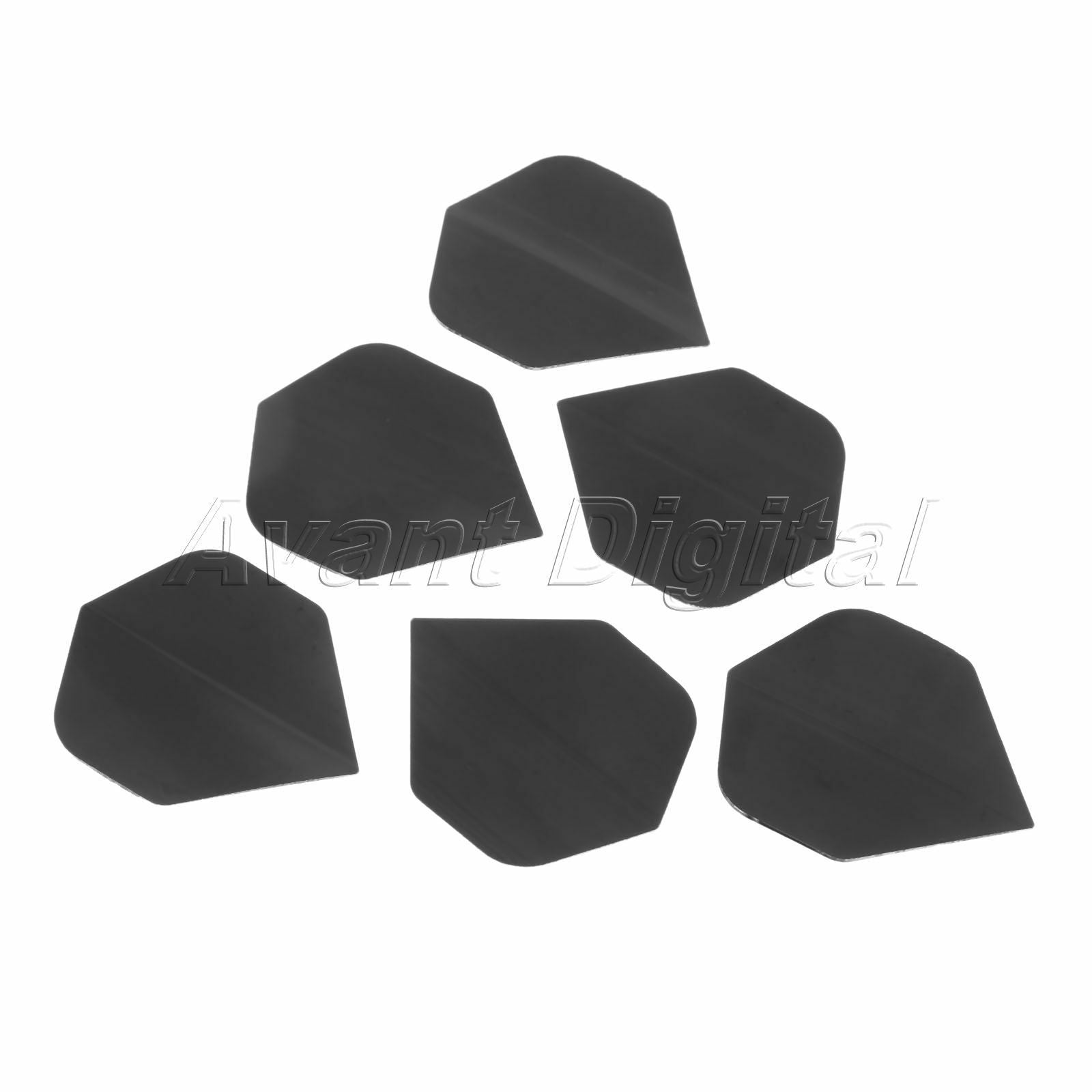 Pure Black Darts Flight Fin Tail High Quality Pvc Dart Accessory Pack Of 30