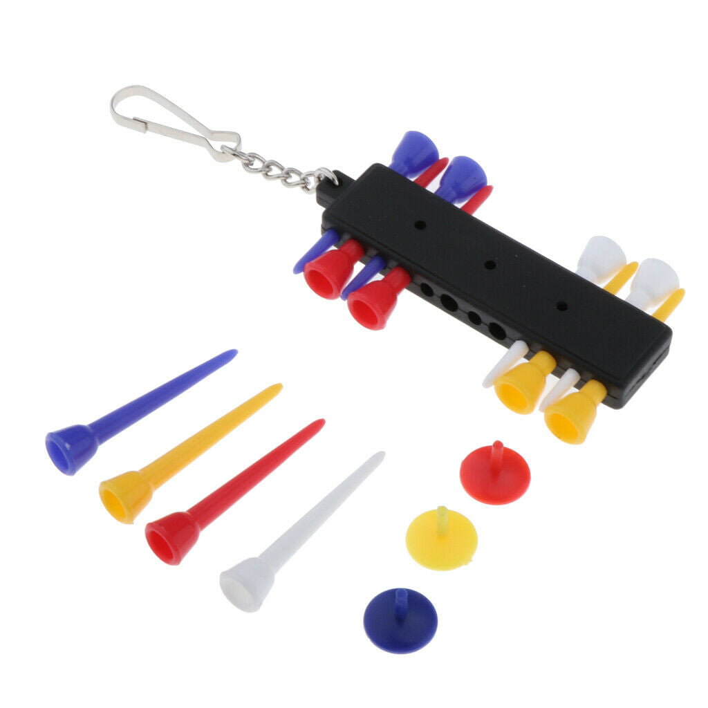 Portable Golf Tee Holder Plastic 2-1/8'' Ball Marker Accessories Golfer Gear