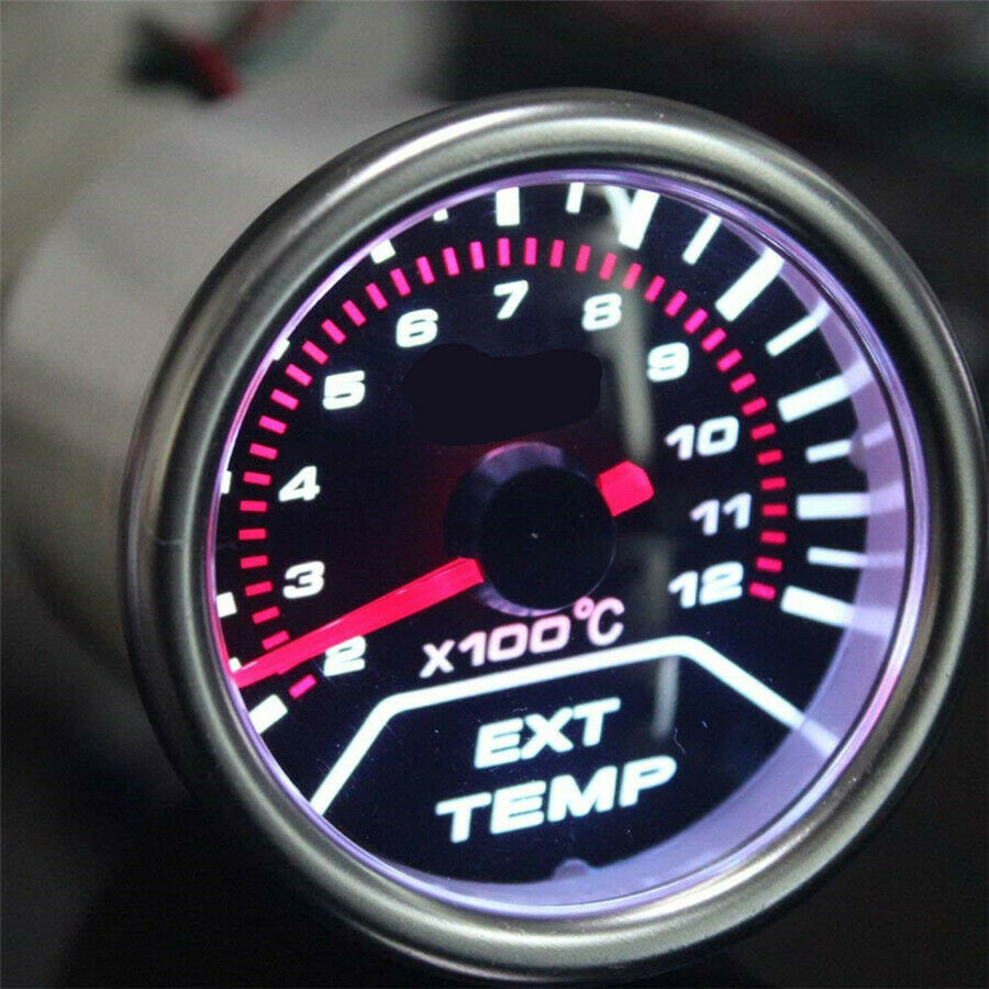 LED display 2 inch Exhaust Gas Temperature Smoke Lens Car EGT  Gauge Meter