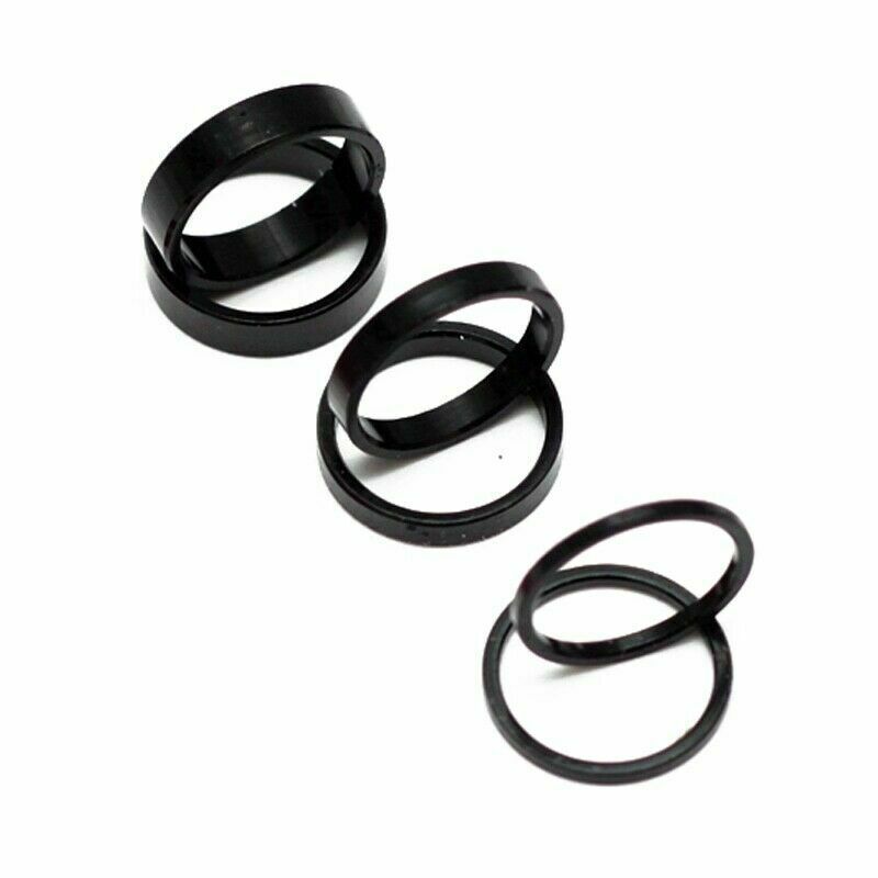 5x NEW CNC Alloy Spacer Shim For Bicycle Chainring Bolt Screws 1mm Hot Black