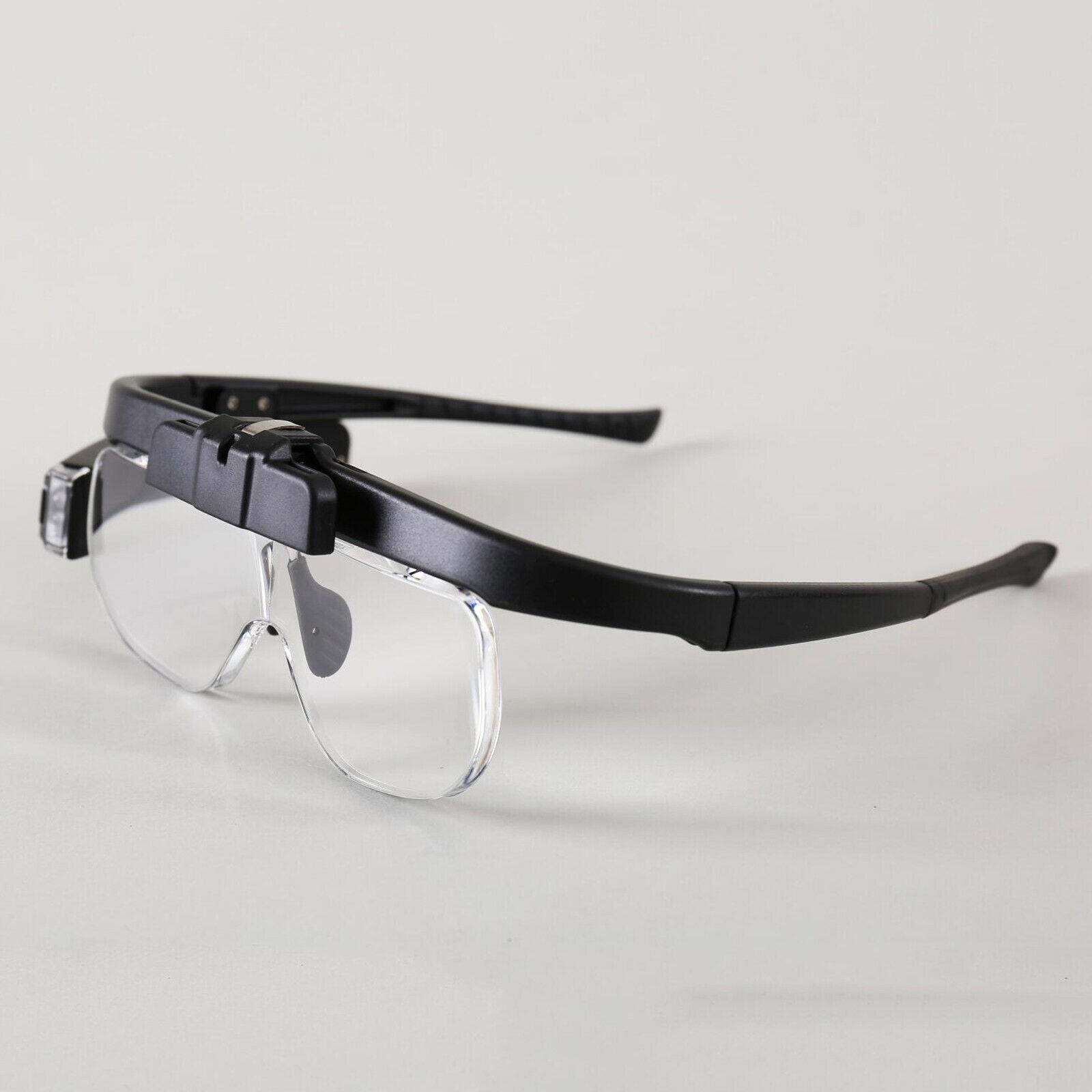 Portable Headband Magnifier w/ LED Light Headset Magnifying Glasses Visor