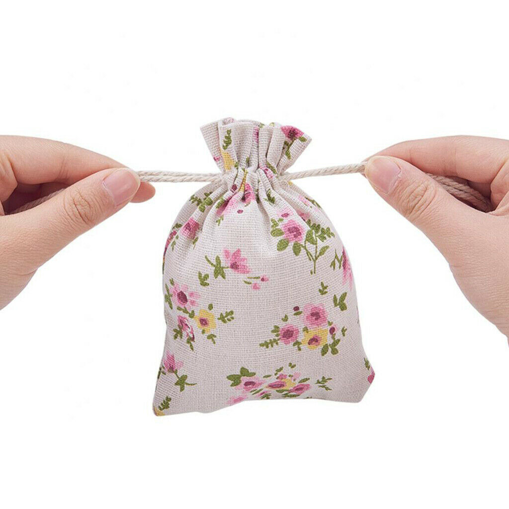 30 Burlap Linen Drawstring Bag for Candy Jewelry Party Wedding Favor Present