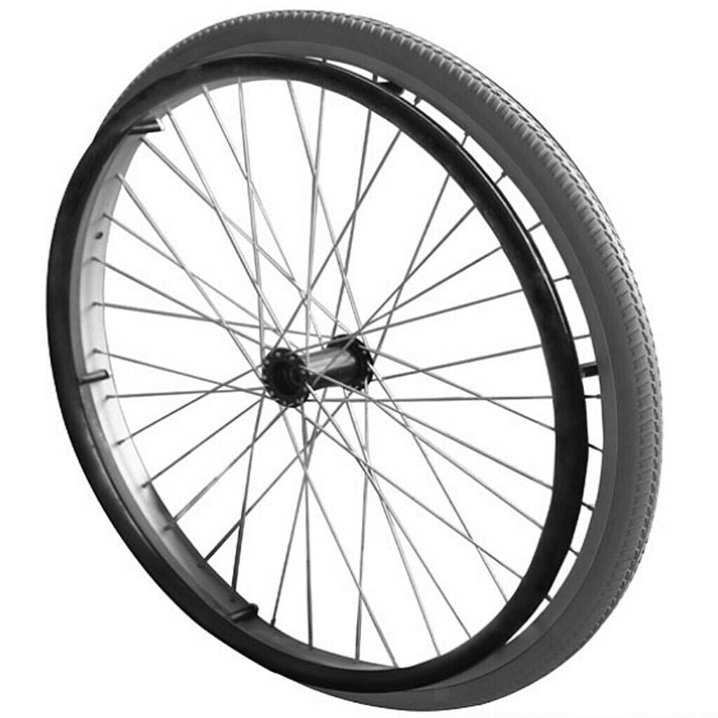 2 Pcs Polyurethane   Wheelchair Street Tire Fits Most Wheelchair 24x1 3/8