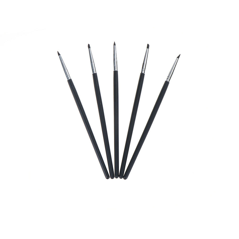 5xSilicone Rubber Shapers Polymer Clay Sculpting Fimo Modelling Nail Art Tool.DD
