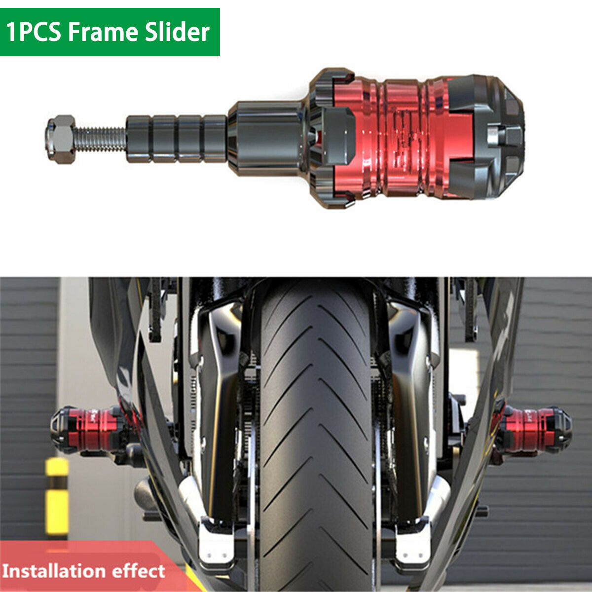 1PC Falling Protectors Aluminum Alloy Frame Slider Anti Crash Cap For Motorcycle