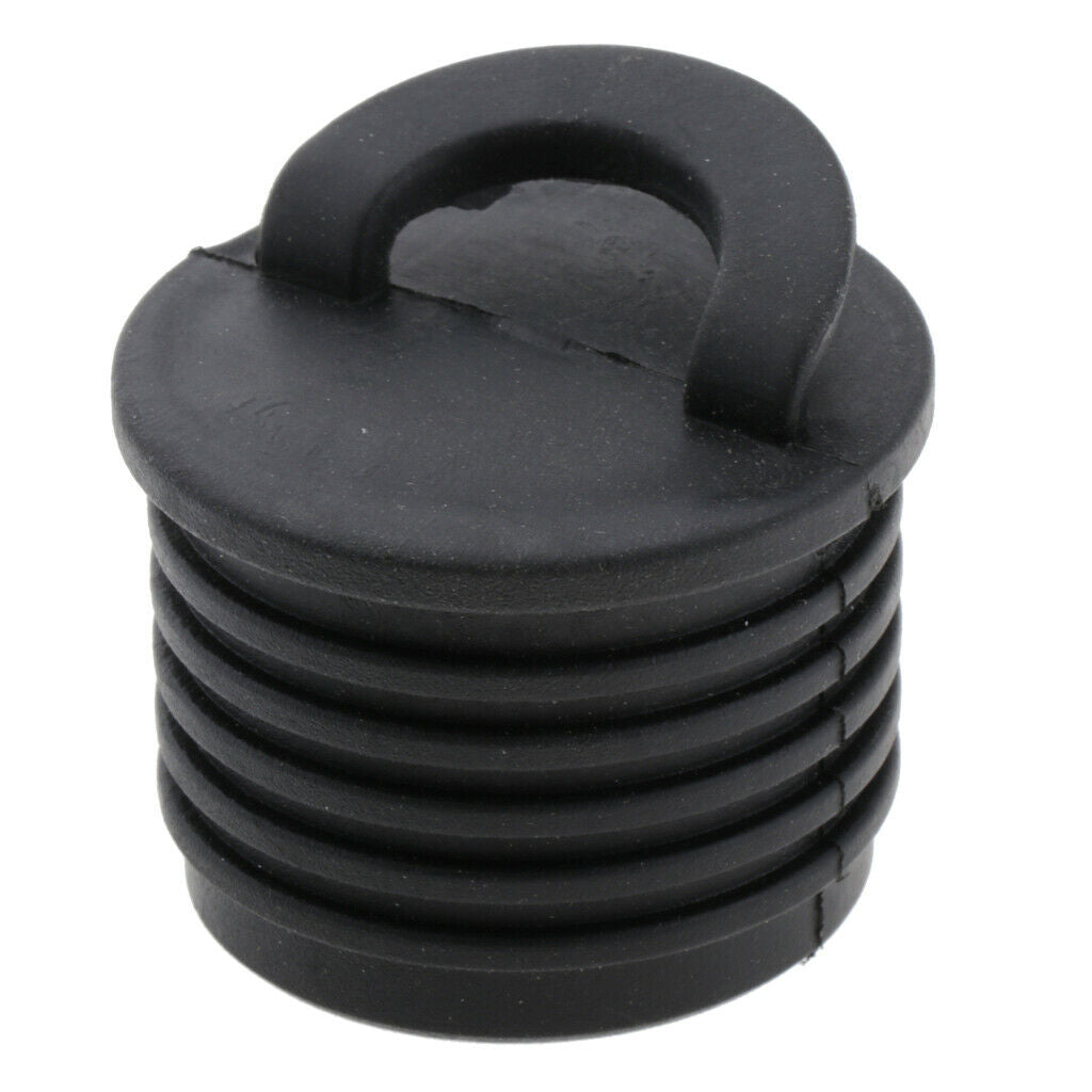 Black Kayak Boat Scupper Plugs Ribbed Bungs Stopper Yacht Dinghy Accessories